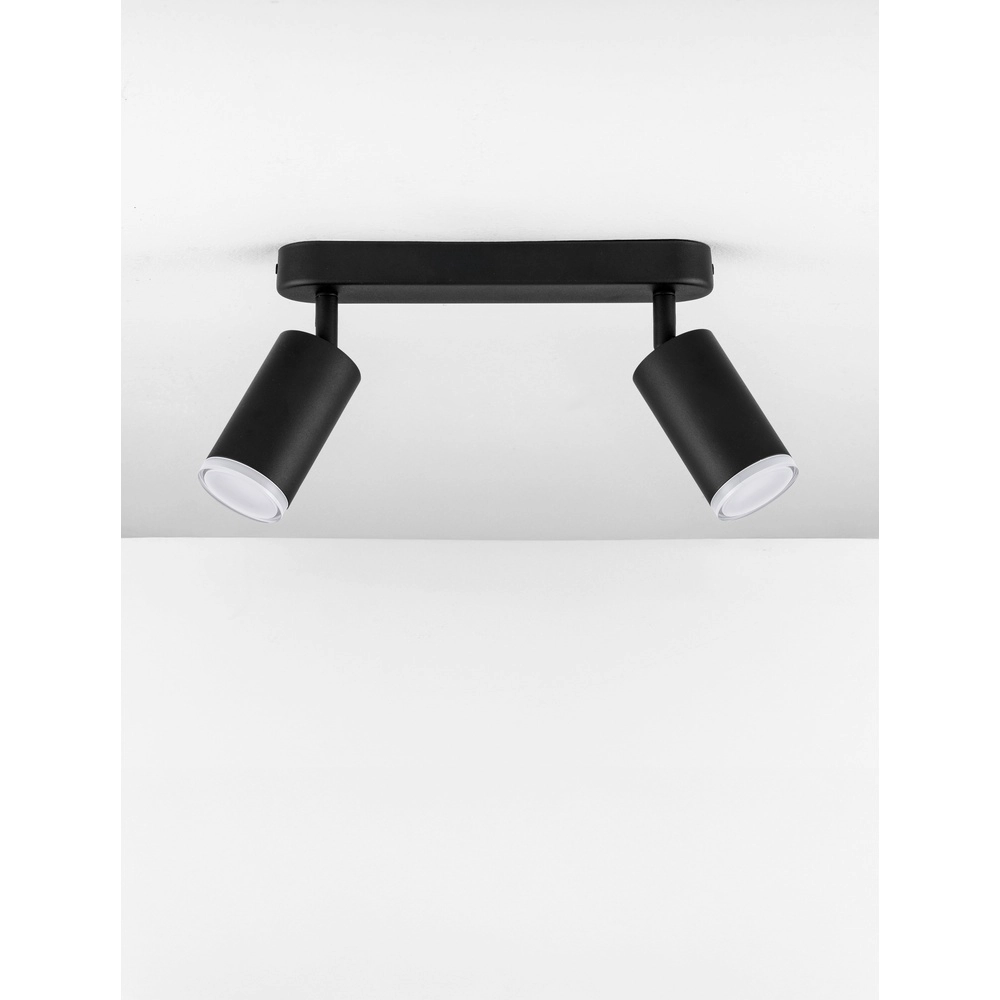 Opbouwspot Mao 2-lichts zwart Lyora 5212017475275