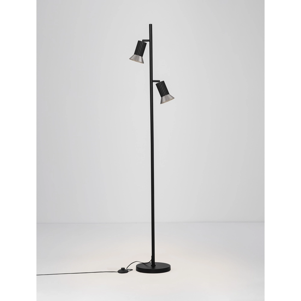 Design vloerlamp Luvia zwart met brons