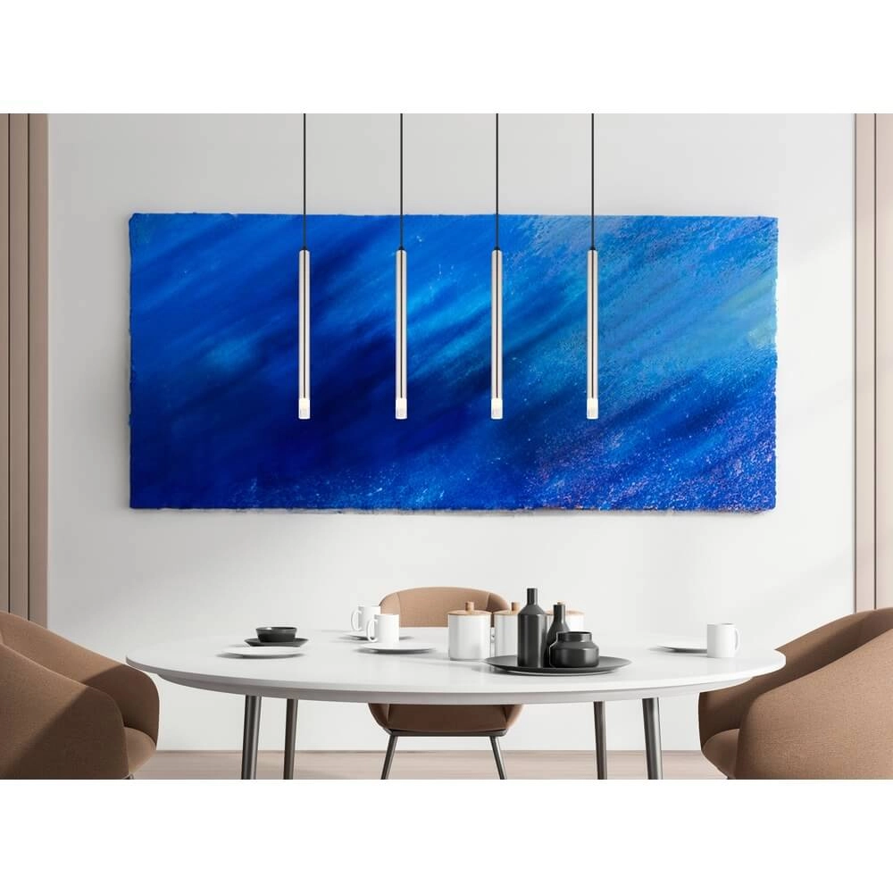 Design hanglamp Ryan 4-lichts nikkel Globo 9007371487042