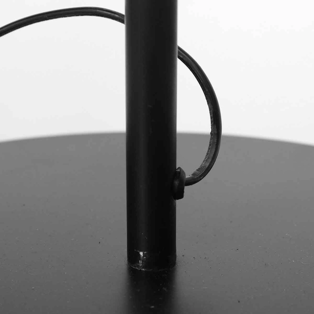 Vloerlamp Bloeba zwart met rotan kap Steinhauer 8712746182996