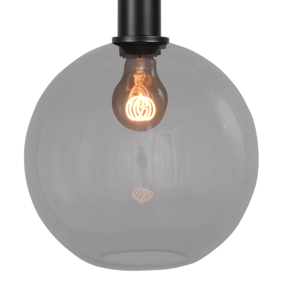 Hanglamp Ø 25cm Bella 2 Zwart met smoke glas Masterlight 8718121260549