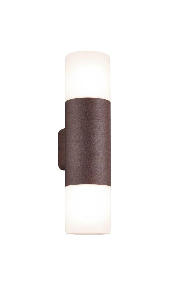 Wand lamp Hoosic 2-lichts 33cm bruin