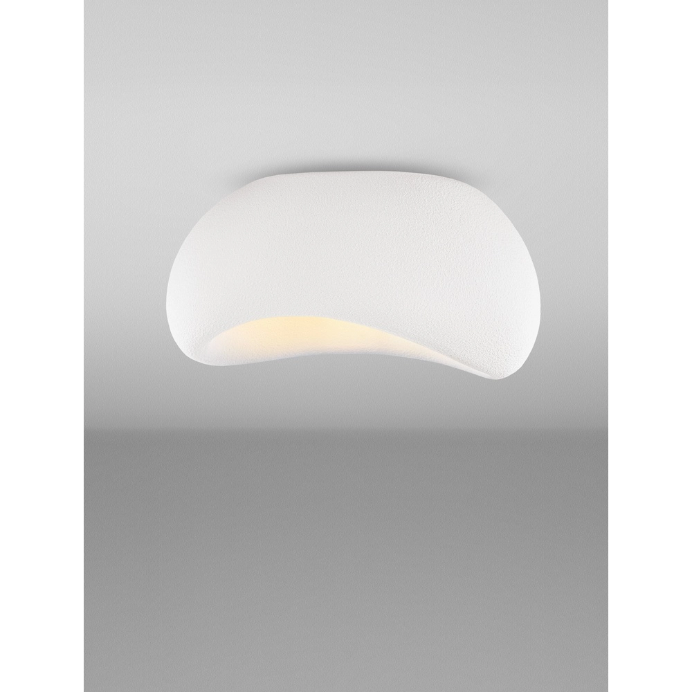 Natuurlijke plafondlamp Aere wit 50cm