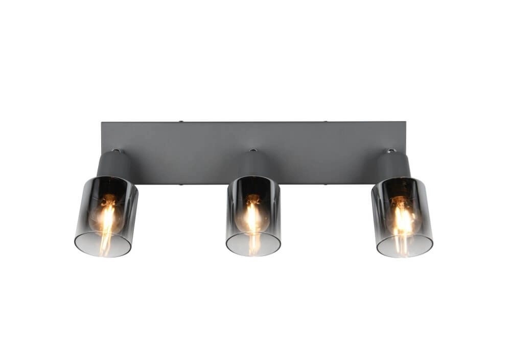 3-lichts plafondlamp Cadiz zwart Trio 4017807615777