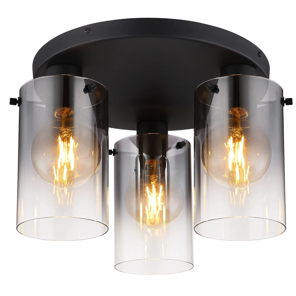 Zwarte plafondlamp Florentina 3-lichts