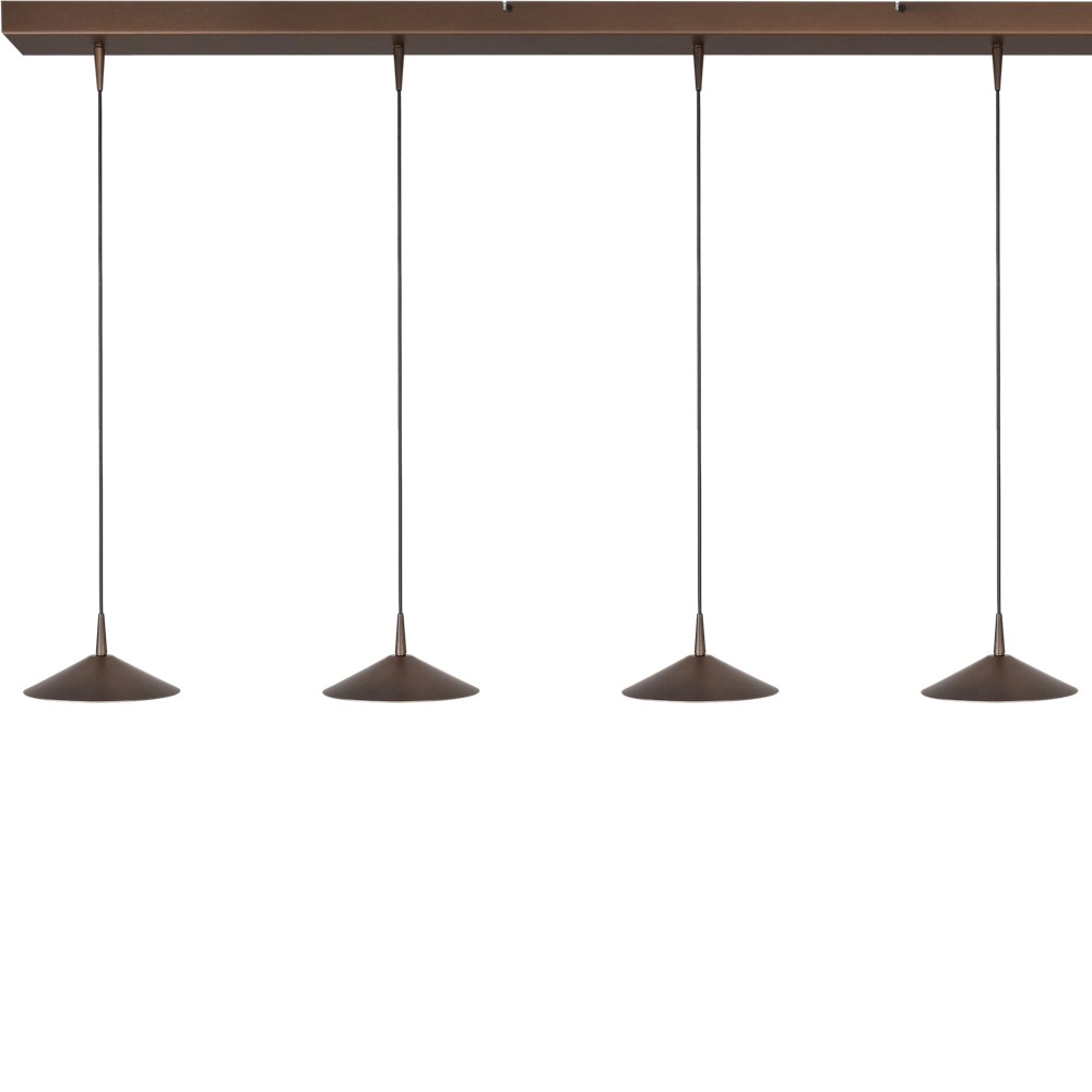5-lichts hanglamp Ceppo cacao bruin Ø 18cm Masterlight 8718121352022