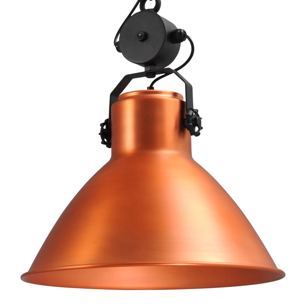 Roodkoperen industrie hanglamp Industria 44 Bud 44cm roodkoper met zwart