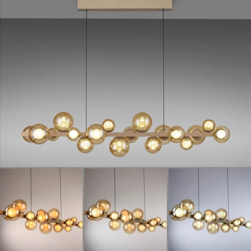 Unieke hanglamp Pure E-Popup 18-lichts brons Paul Neuhaus 4012248384428