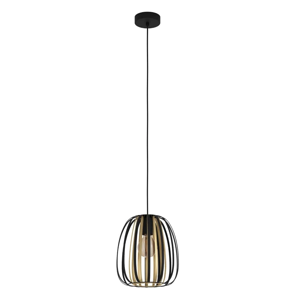 Hanglamp Ø 25,5cm Encinitos zwart met goud