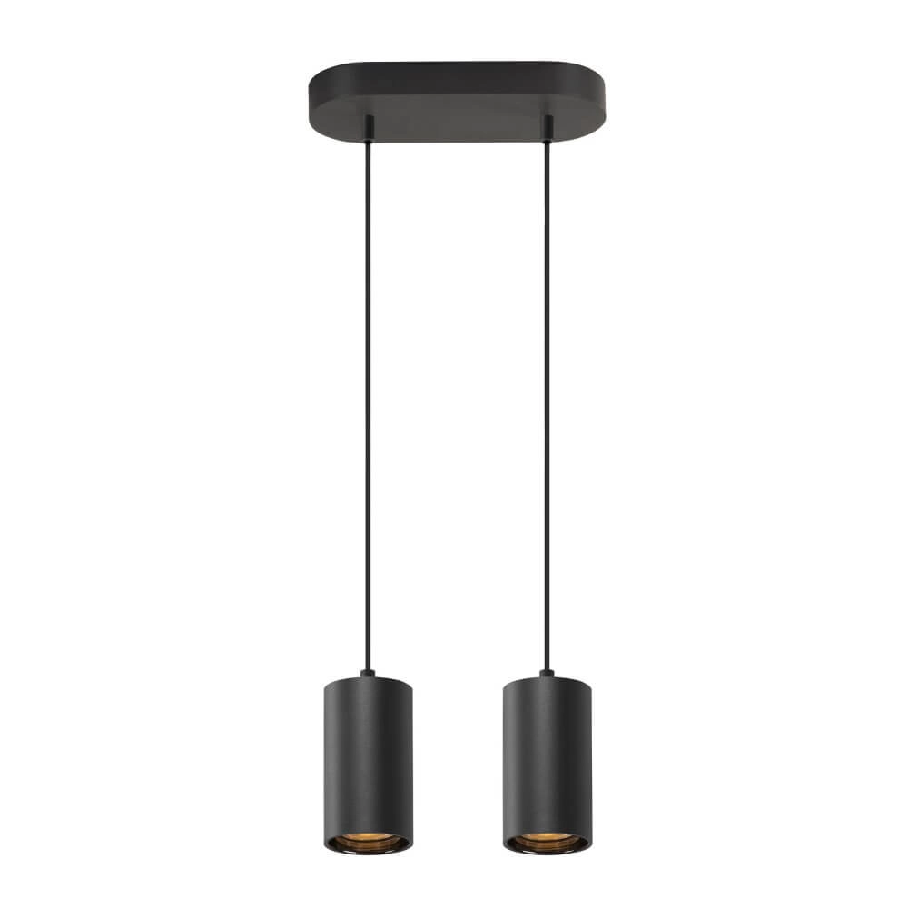 Pendel hanglamp Asto Tube zwart 2x GU10
