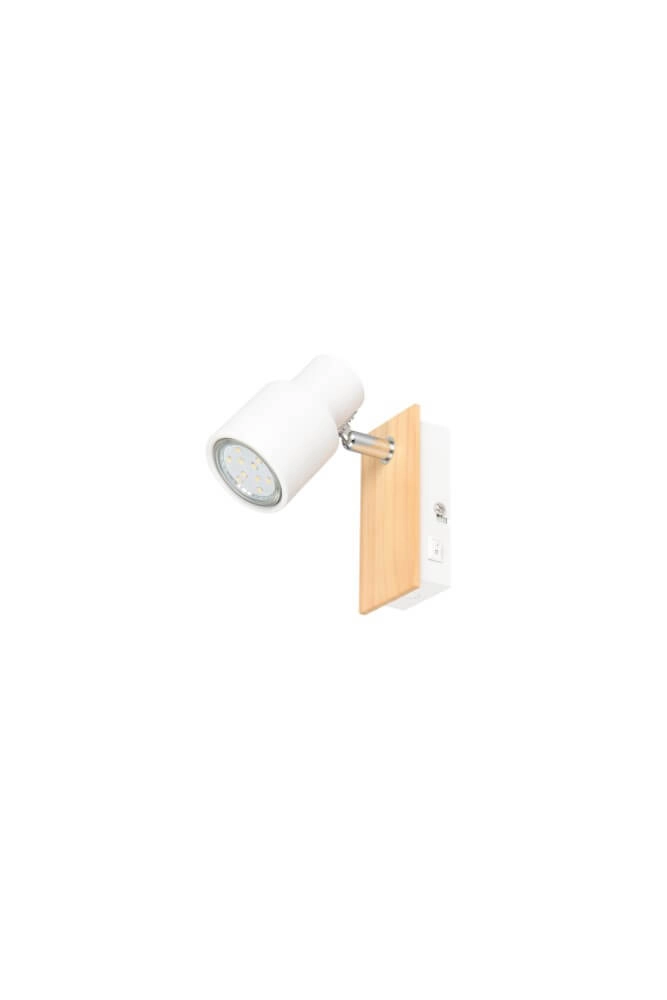 Design wandlamp Pierre wit met hout Trio 4017807638141