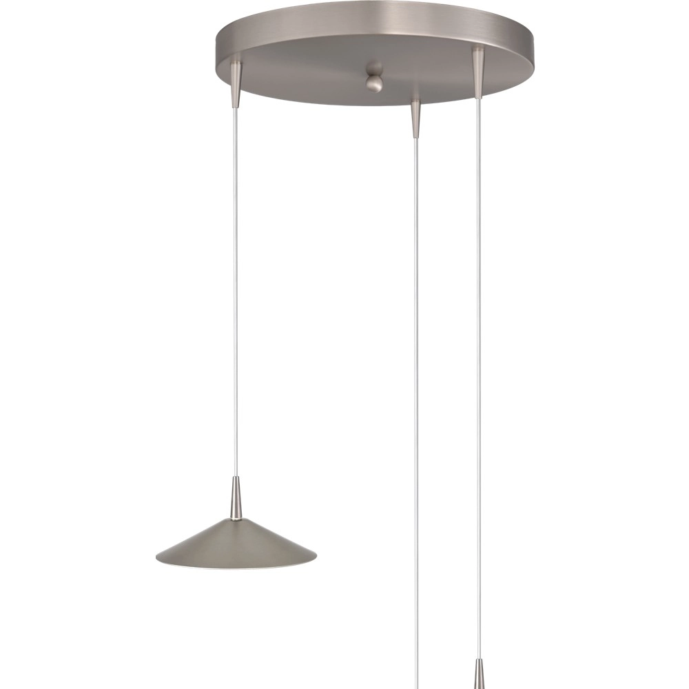 3-lichts hanglamp Ceppo nikkel Ø 18cm rond Masterlight 8718121358666