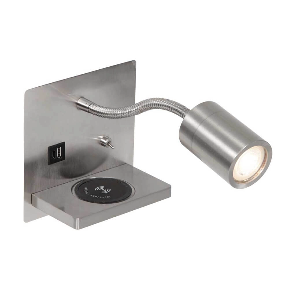 Bedlamp RVS Upround met oplader en usb Steinhauer 8712746170443