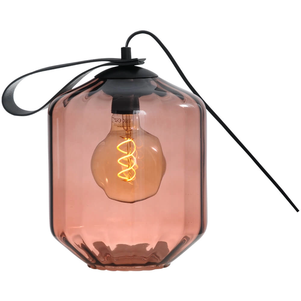 Tafellamp Porto Carry met Jagger red glas