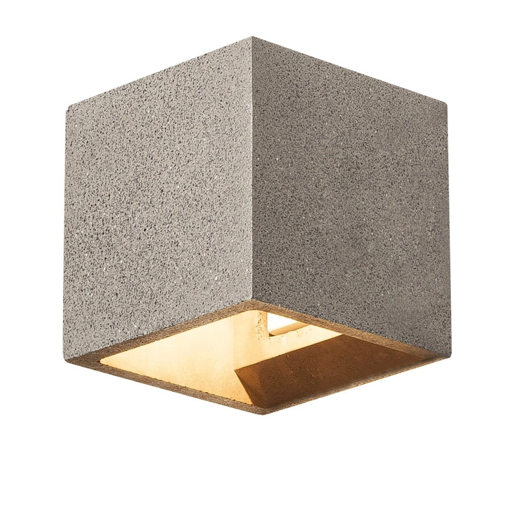 Wandlamp Solid Cube Up-Down zwart zandsteen Wandlamp Solid Cube Up-Down zwart zandsteen