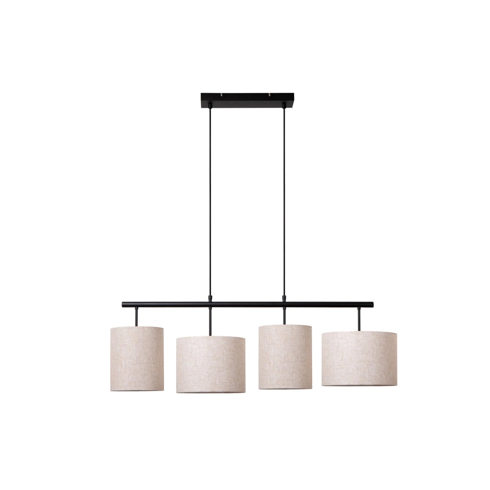 4-lichts hanglamp Maya crème