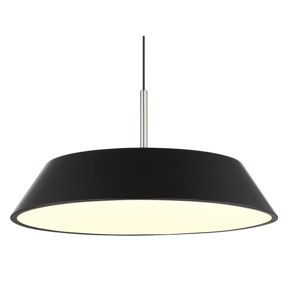 Strakke hanglamp Silena zwart Ø 40cm Globo 9007371583232