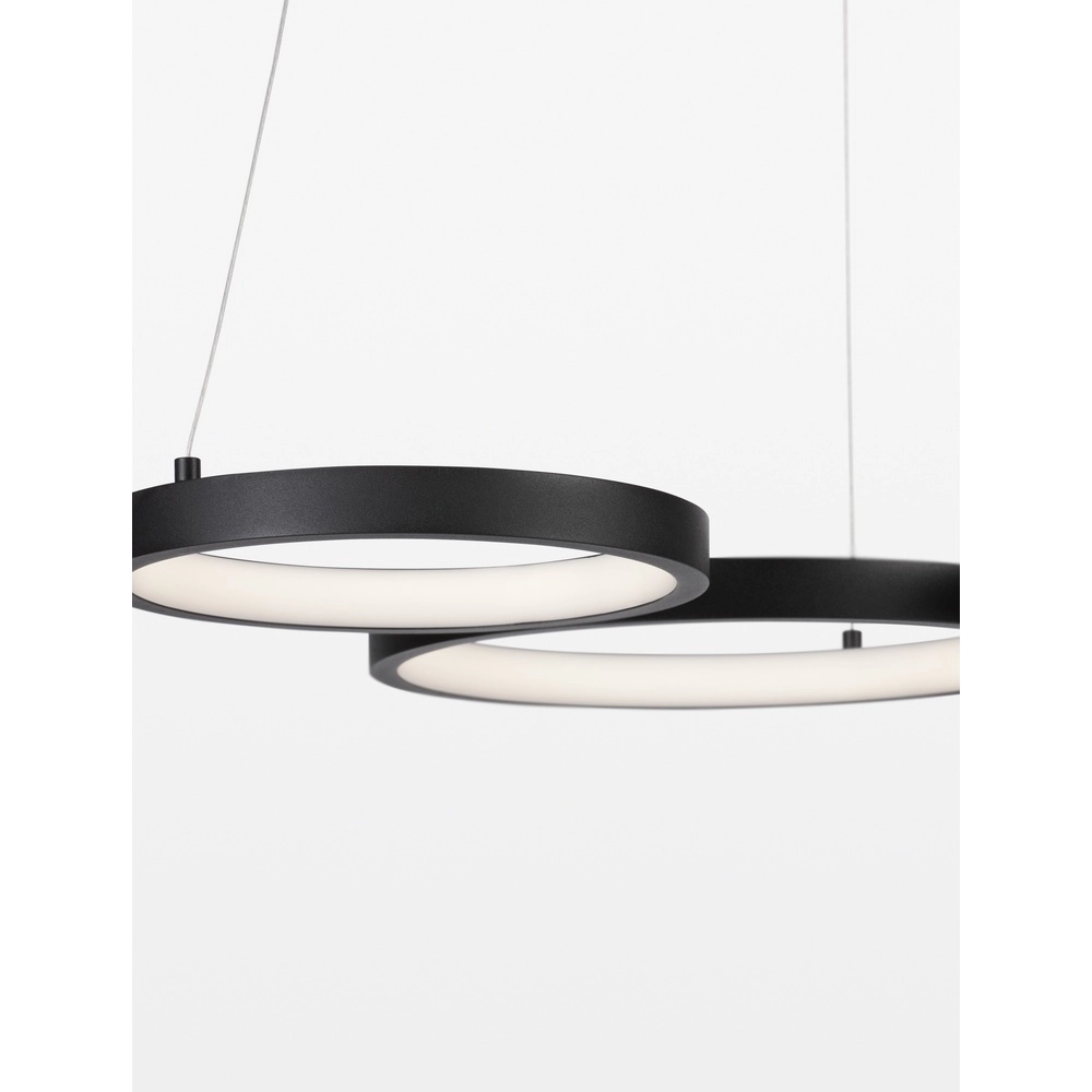 Moderne hanglamp Magnus zwart 55cm Lyora 5212017433169