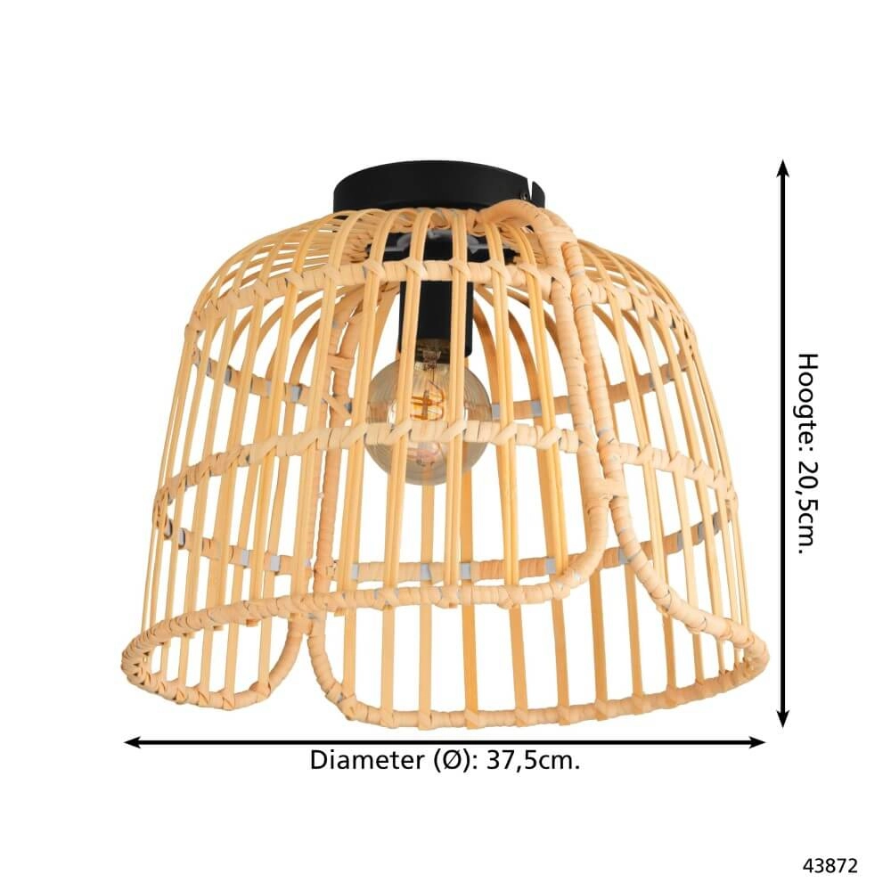 Rotan plafondlamp Glyneath Ø 37,5cm Eglo 9002759438722