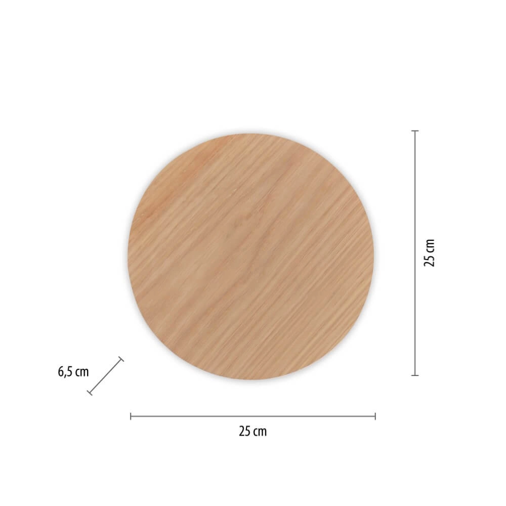 Design wandlamp Akku Puntua Ø 25cm hout Paul Neuhaus 4012248375792