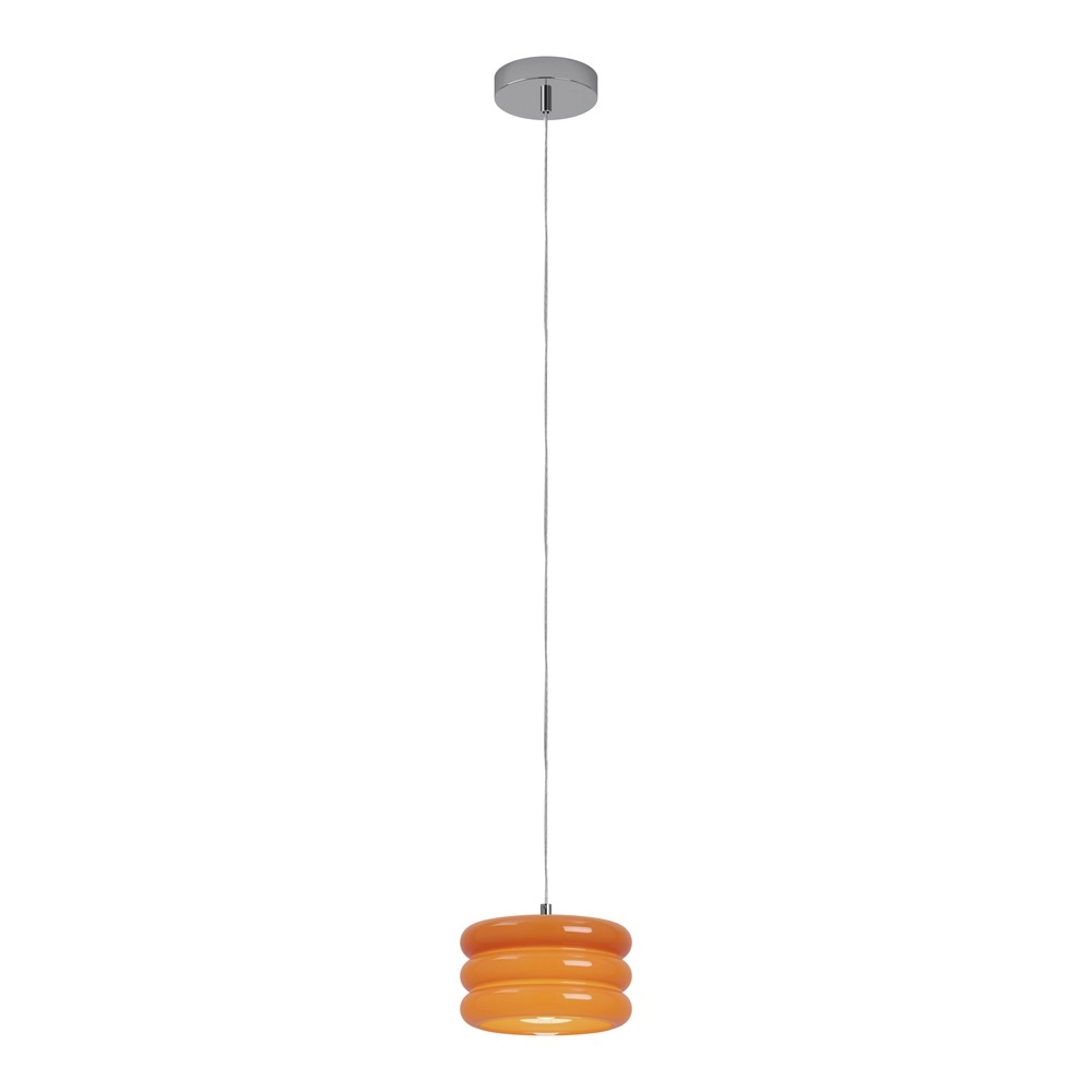 Design hanglamp Tortora chroom met oranje Ø 20cm Eglo 9008606405565