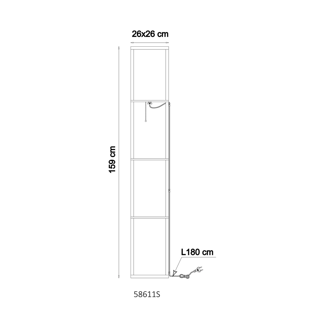 Vloerlamp Tabitha zwart Globo 9007371575411