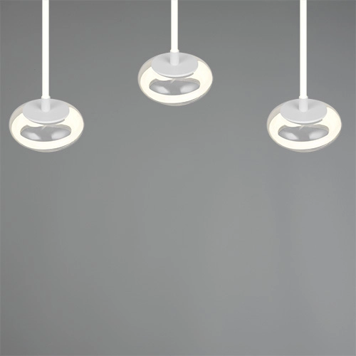 3-lichts design hanglamp Tarsia wit Trio 4017807683363