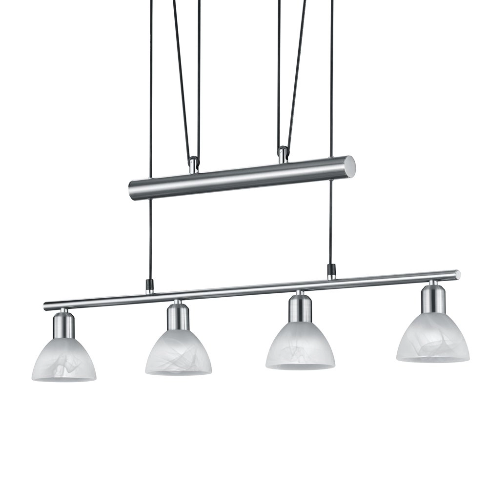 Design hanglamp Levisto 4-lichts nikkel Trio 4017807281781