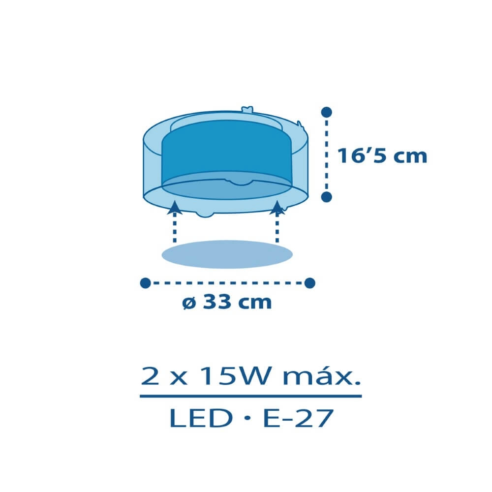 Kinderkamer plafondlamp Planets Ø 33cm Dalber 8420406001593