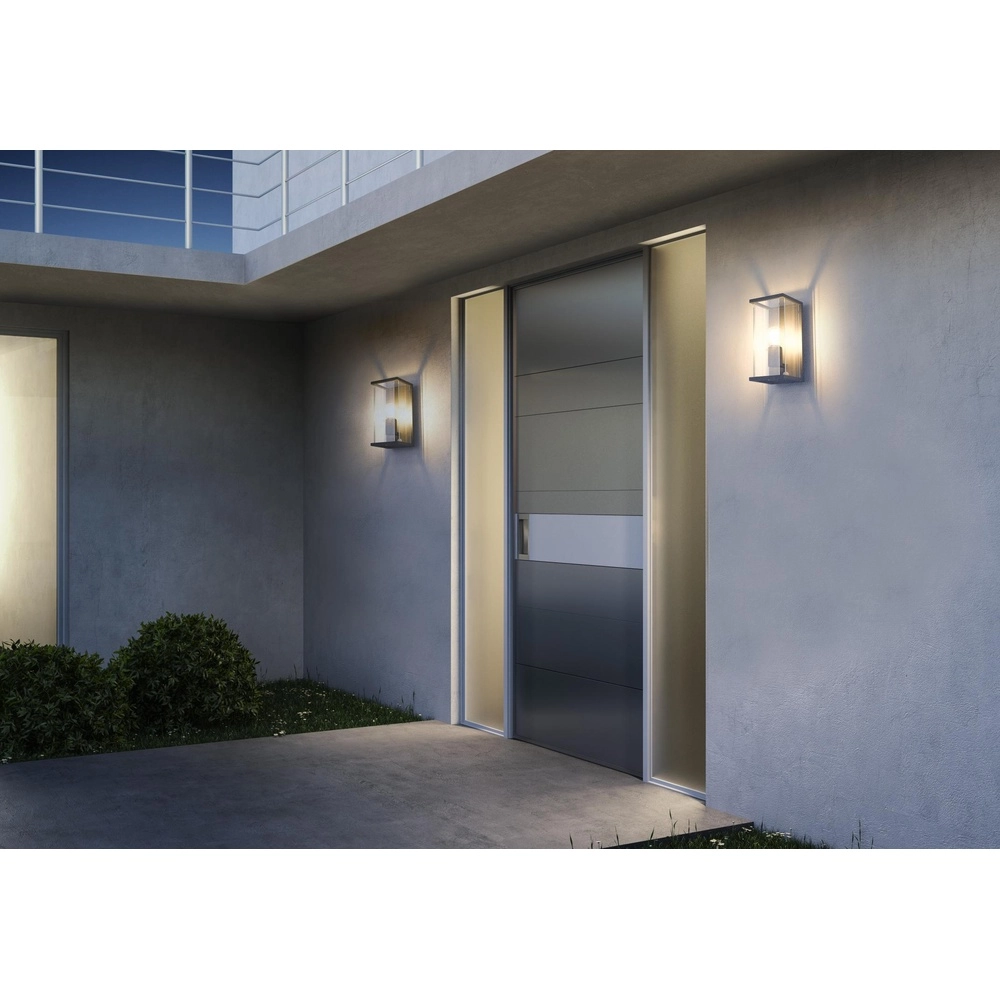 Strakke wandlamp Claire met sensor antraciet Lucide 5411212271563