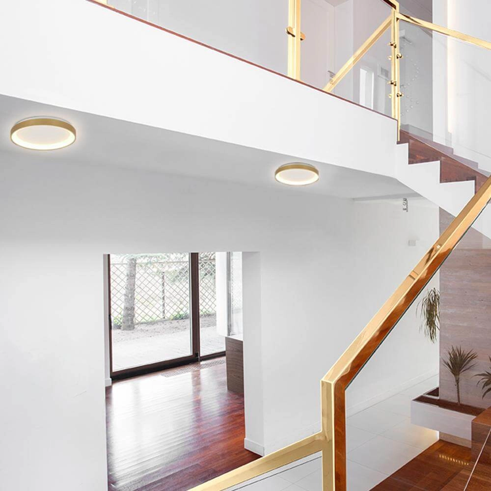 Plafondlamp Ringlede design goud Ø 38cm Steinhauer 8712746171945