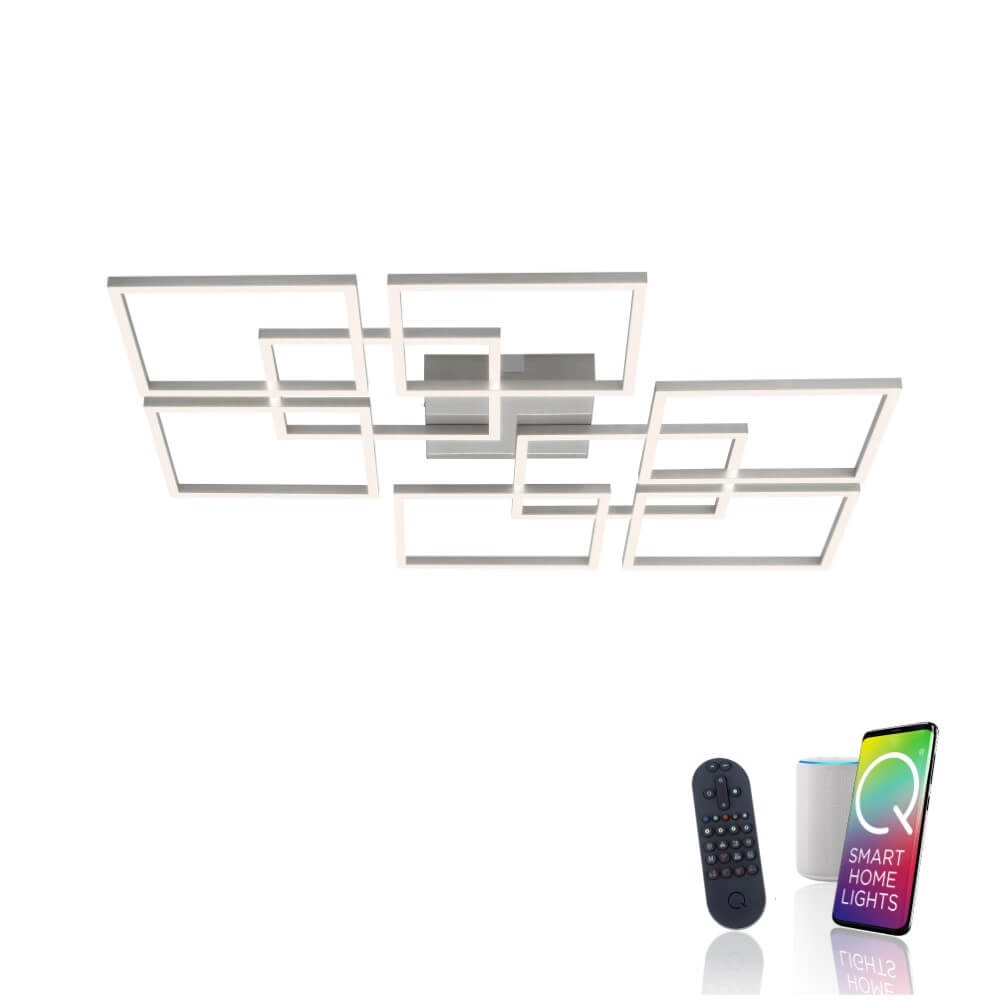 Moderne plafondlamp Q-Inigo vierkant Paul Neuhaus 4012248358108