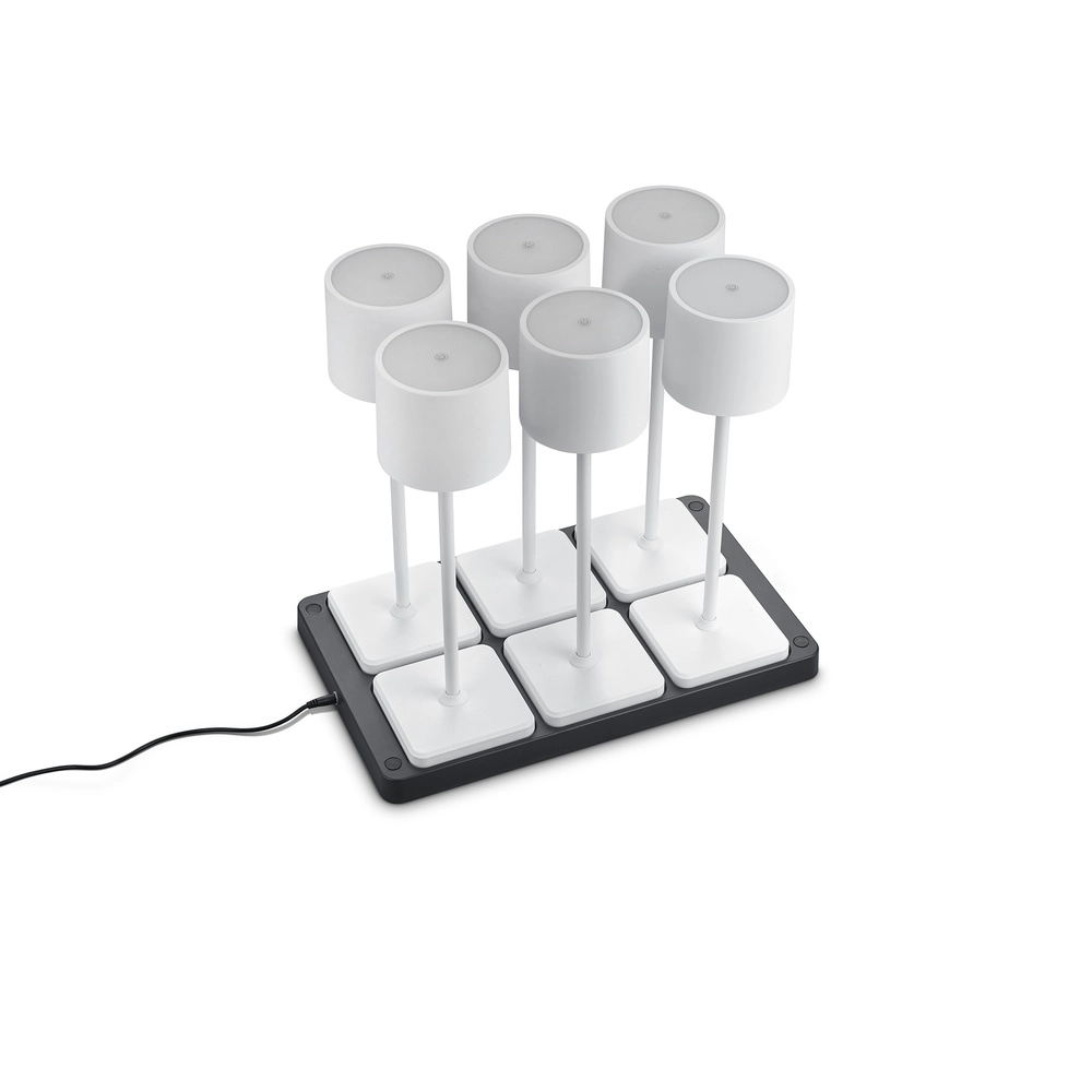 Set van 6 tafellampjes Fernandez wit Trio 4017807601671