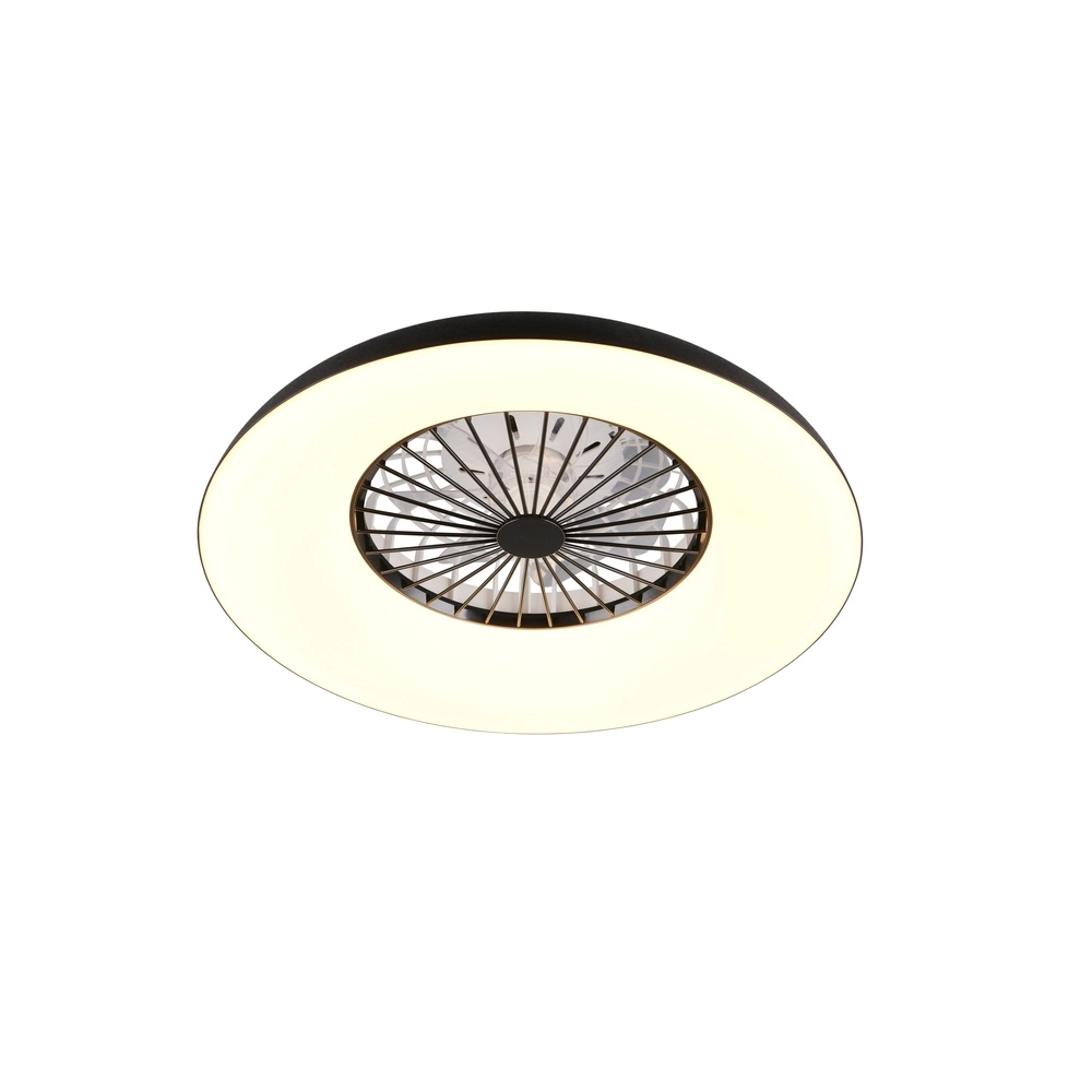 Design ventilator Svaerholt zwart Ø 60cm met RGB functie Trio 4017807688795