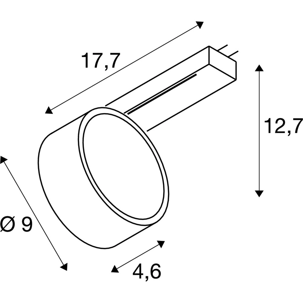 Railspot Kalu 2.0 1-fase zwart 4000K SLV 4024163317948