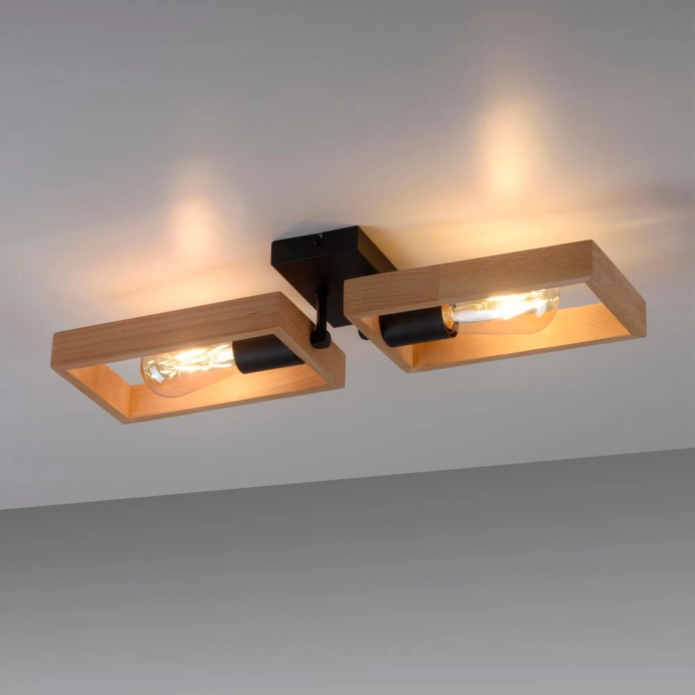 Landelijke plafondlamp Franky 2-lichts Just Light 4043689983116