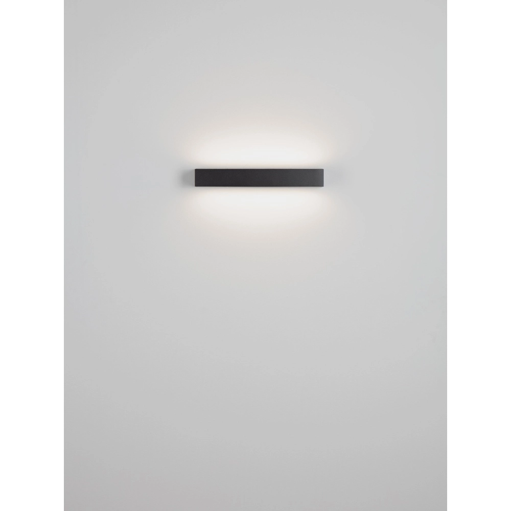 Strakke wandlamp Lane zwart 36cm - 28W Lyora 5212017496751