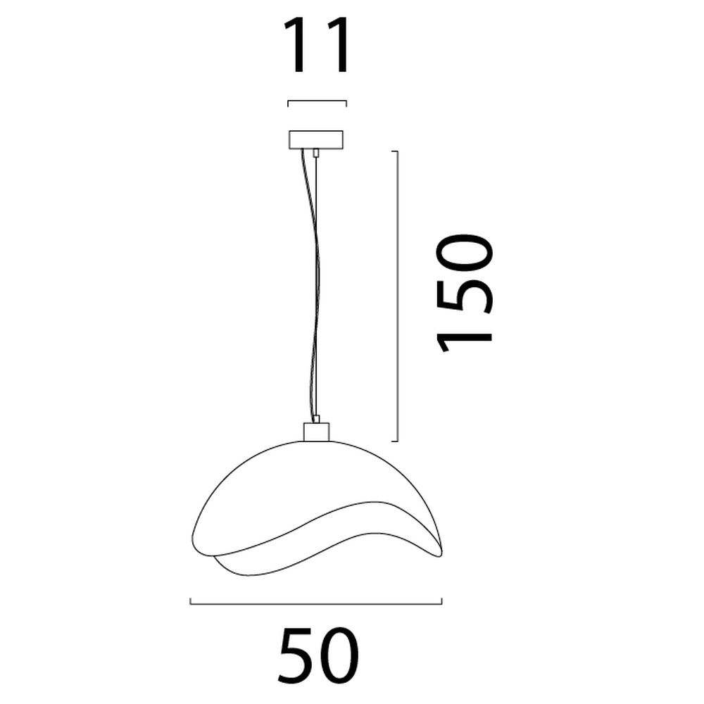 Design hanglamp Volta Ø50cm - golvend - cacao Masterlight 8718121395494