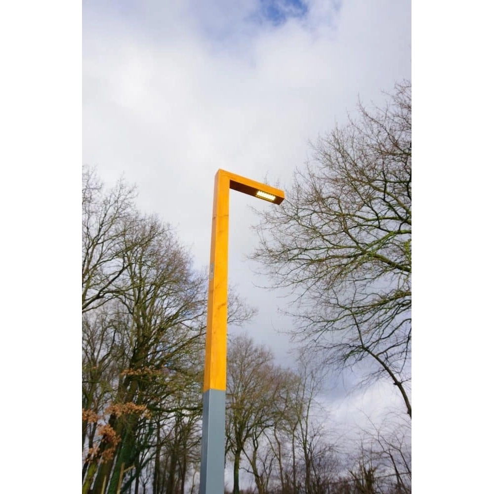 Houten lantaarn Angelo Eiken - 3M - 3000K Timberlab 8716803513594