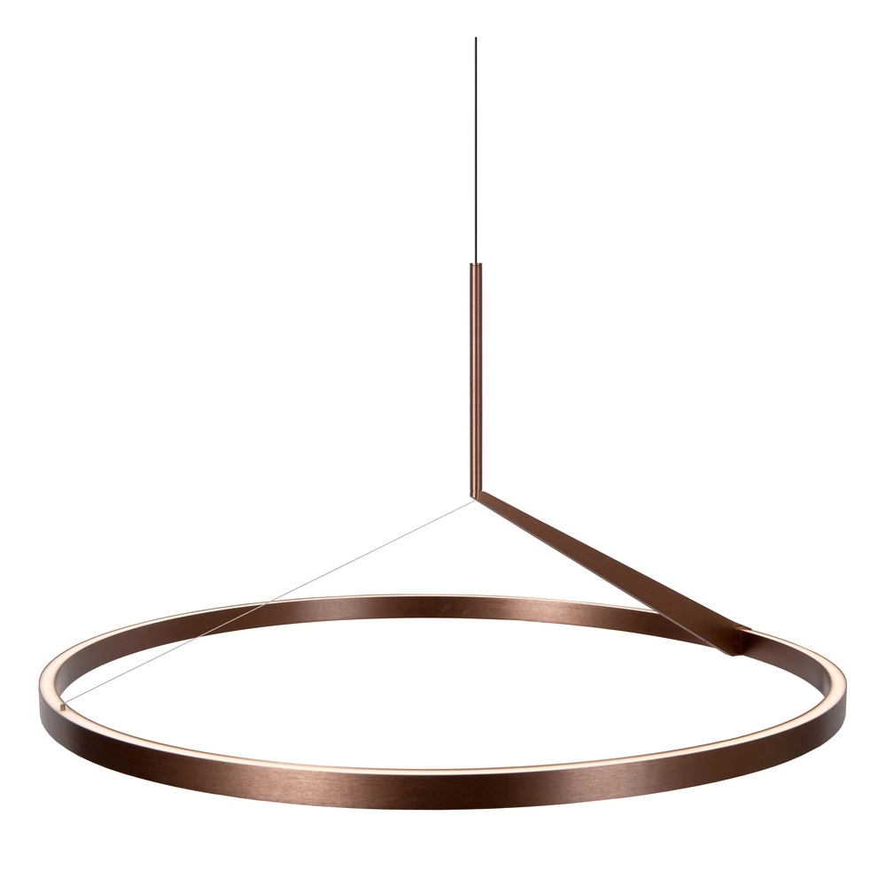 Strakke led hanglamp Applause roodkoper - Ø 80cm Premium by Lucide 5411212221858