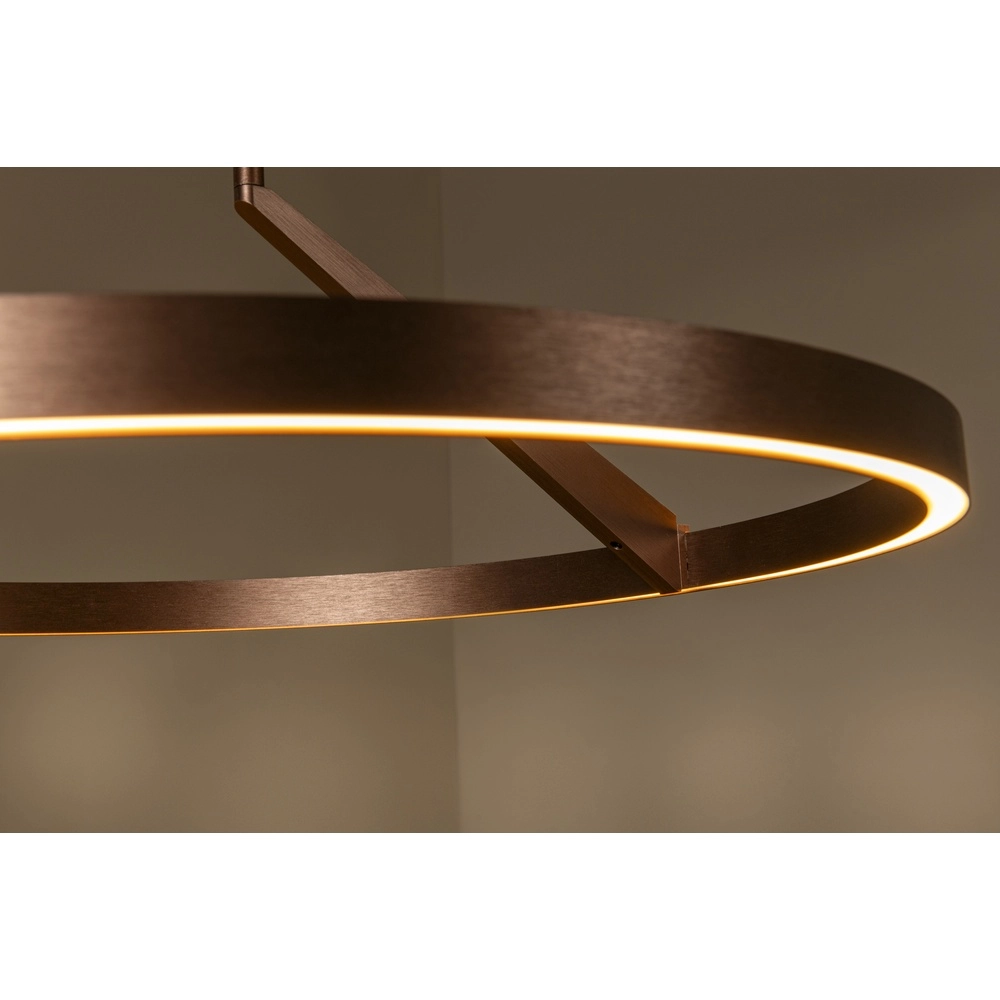 Strakke led hanglamp Applause roodkoper - Ø 60cm Premium by Lucide 5411212221834