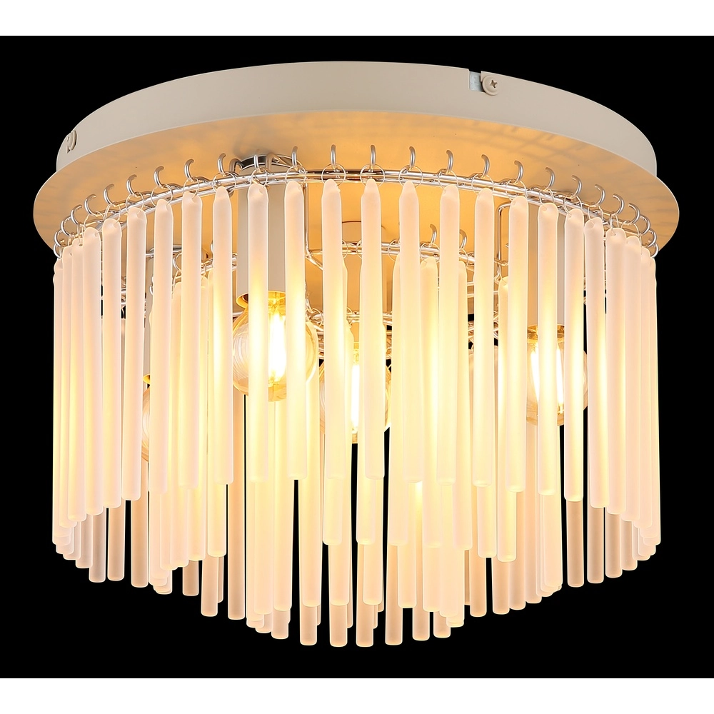 Plafondlamp Gorley zand bruin met glas Ø 32cm Globo 9007371575718