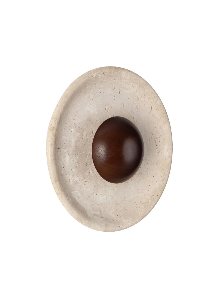 Design wandlamp Cerio bruin met zand bruin Ø 25cm Lyora 5212017491411