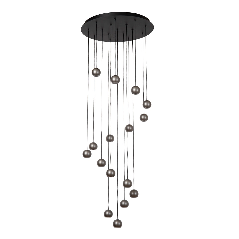 Design vide hanglamp Montana 16-lichts grijs Premium by Lucide 5411212680167