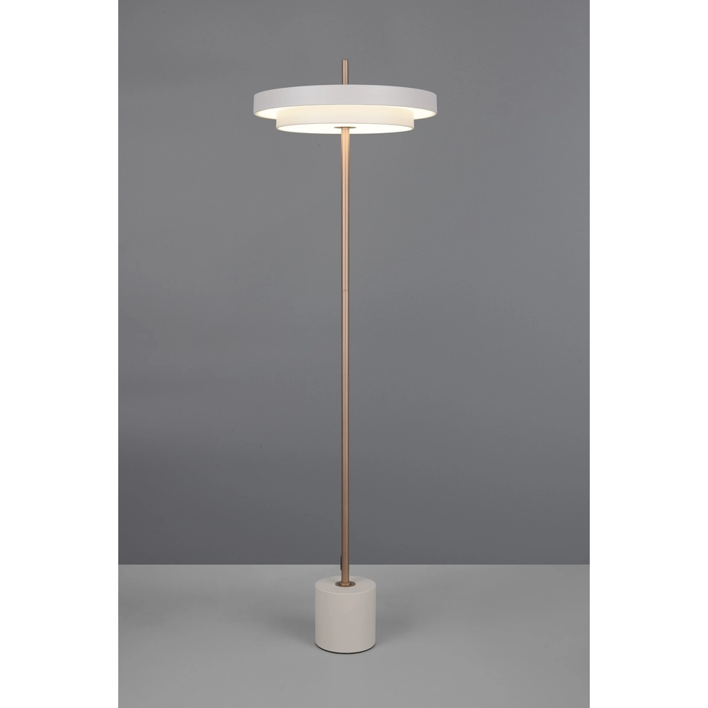 Moderne vloerlamp Keaton wit Trio 4017807655933