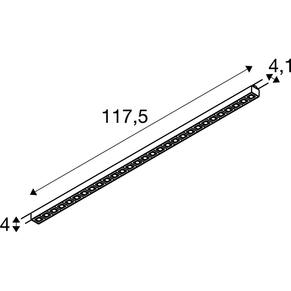 Rail armatuur 117,5cm Sight Evo 3-fase zwart 4000K SLV 4024163318730