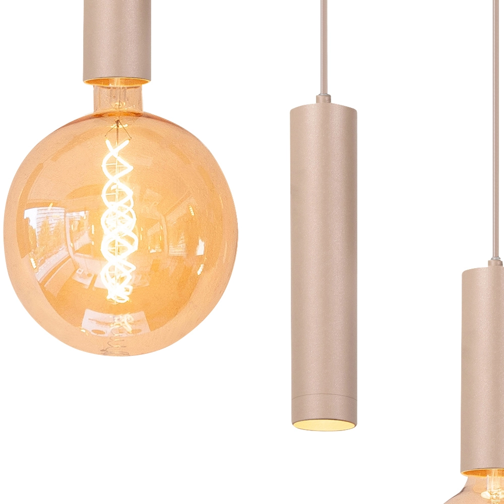 Design hanglamp Locarno 7-lichts zand bruin Highlight 8718379051265