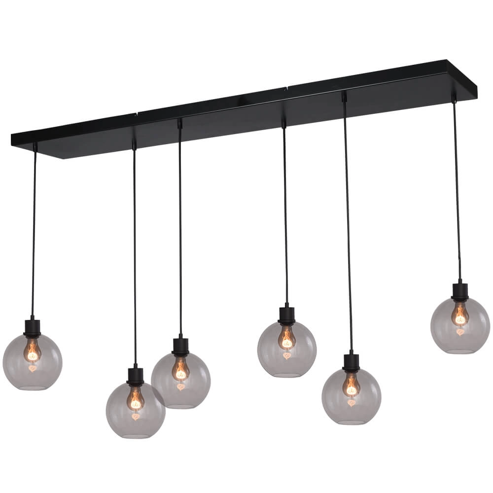 Hanglamp Lazise 6x Ø 20cm zwart Hanglamp Lazise 6x Ø 20cm zwart
