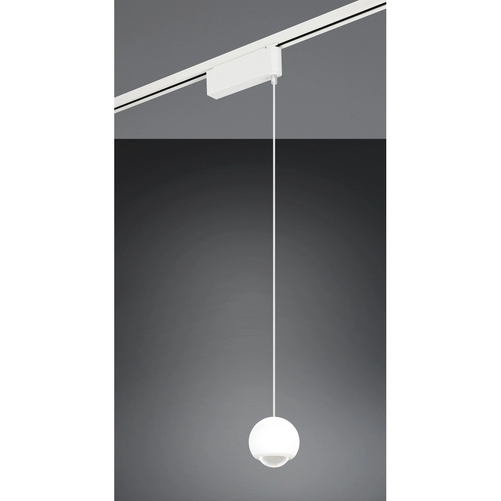 Hanglamp voor rail Hamlet wit 2-fase Trio 4017807662962