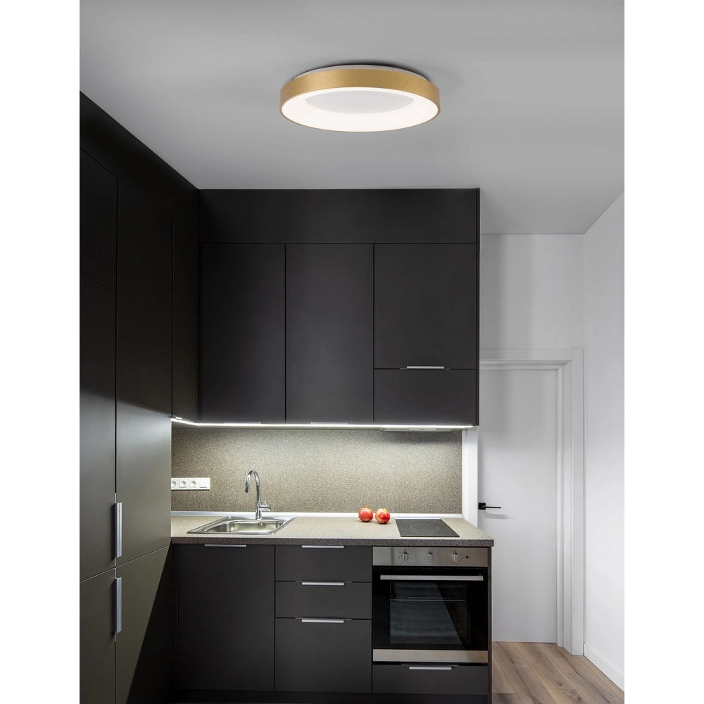 Plafondlamp Rando Thin goud Ø 60cm